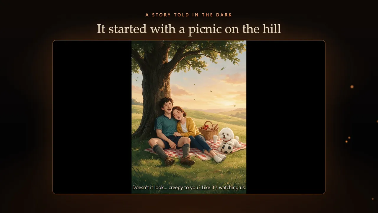 A story told in the dark: it started with a picnic on the hill